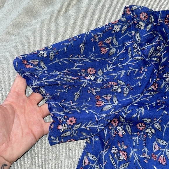 ✨HOST PICK✨NWT LOFT Ruffle Neck  Balloon Sleeve Blouse - Picture 5 of 13